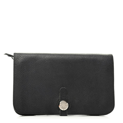 Hermes Togo Dogon Duo Wallet Black 1 of 11