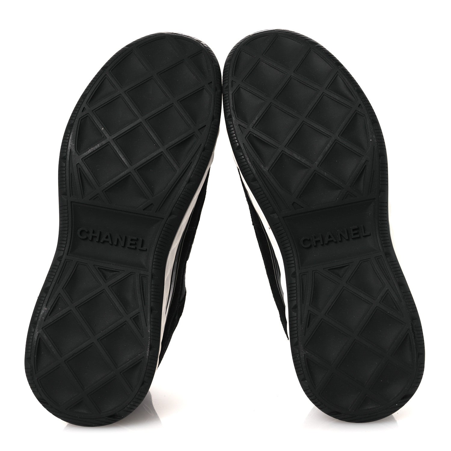 Chanel Velvet Calfskin Mixed Fibers CC Sneakers 37 Black 7 of 10
