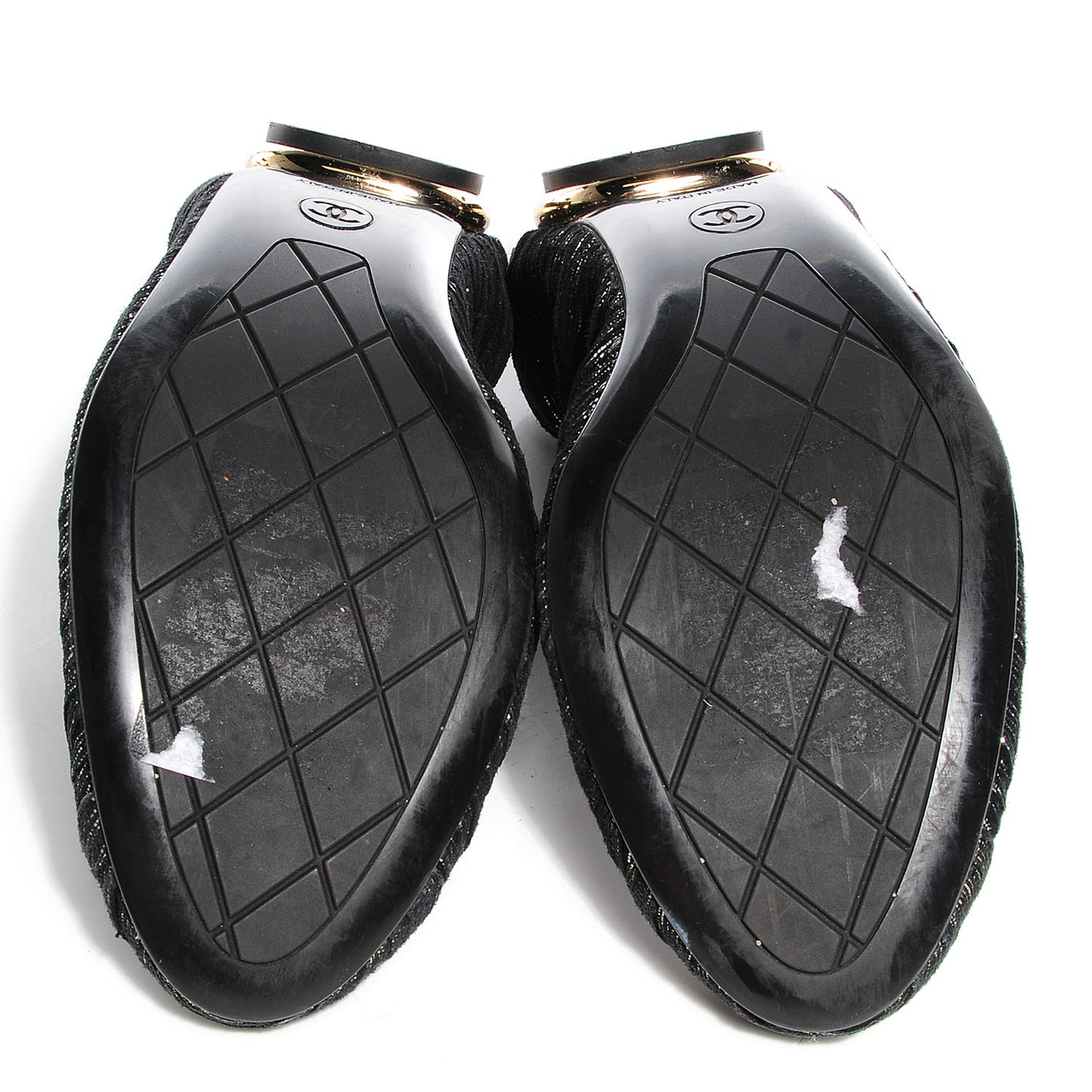 Elastic Ballerina Flats 40 Black