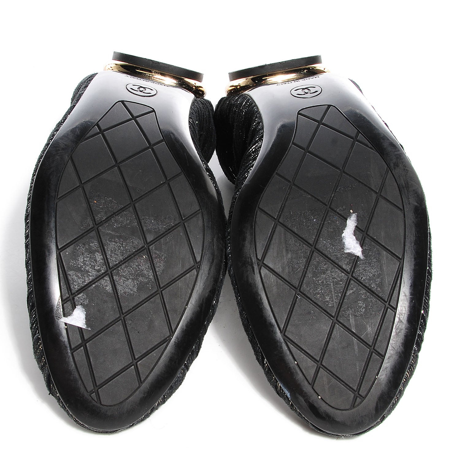 Chanel Elastic Ballerina Flats 40 Black 5 of 7