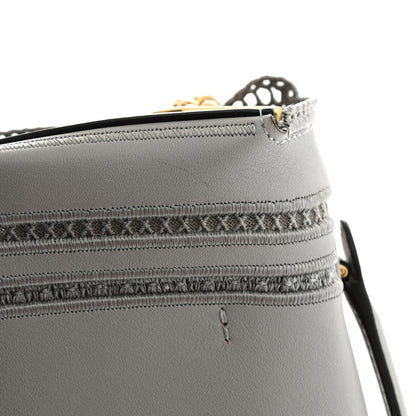 Fendi Nappa Apolo Floral Embroidered Chain Baguette Ghiaccio 12 of 13