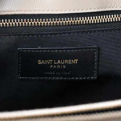 Saint Laurent Grain De Poudre Matelasse Chevron Monogram Shopping Bag Nude Powder 6 of 9