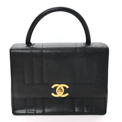 Chanel Caviar Vertical Quilted Kelly Flap Bag Black 1 of 11