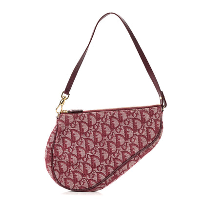 Christian Dior Monogram Mini Saddle Pochette Burgundy 1 of 9