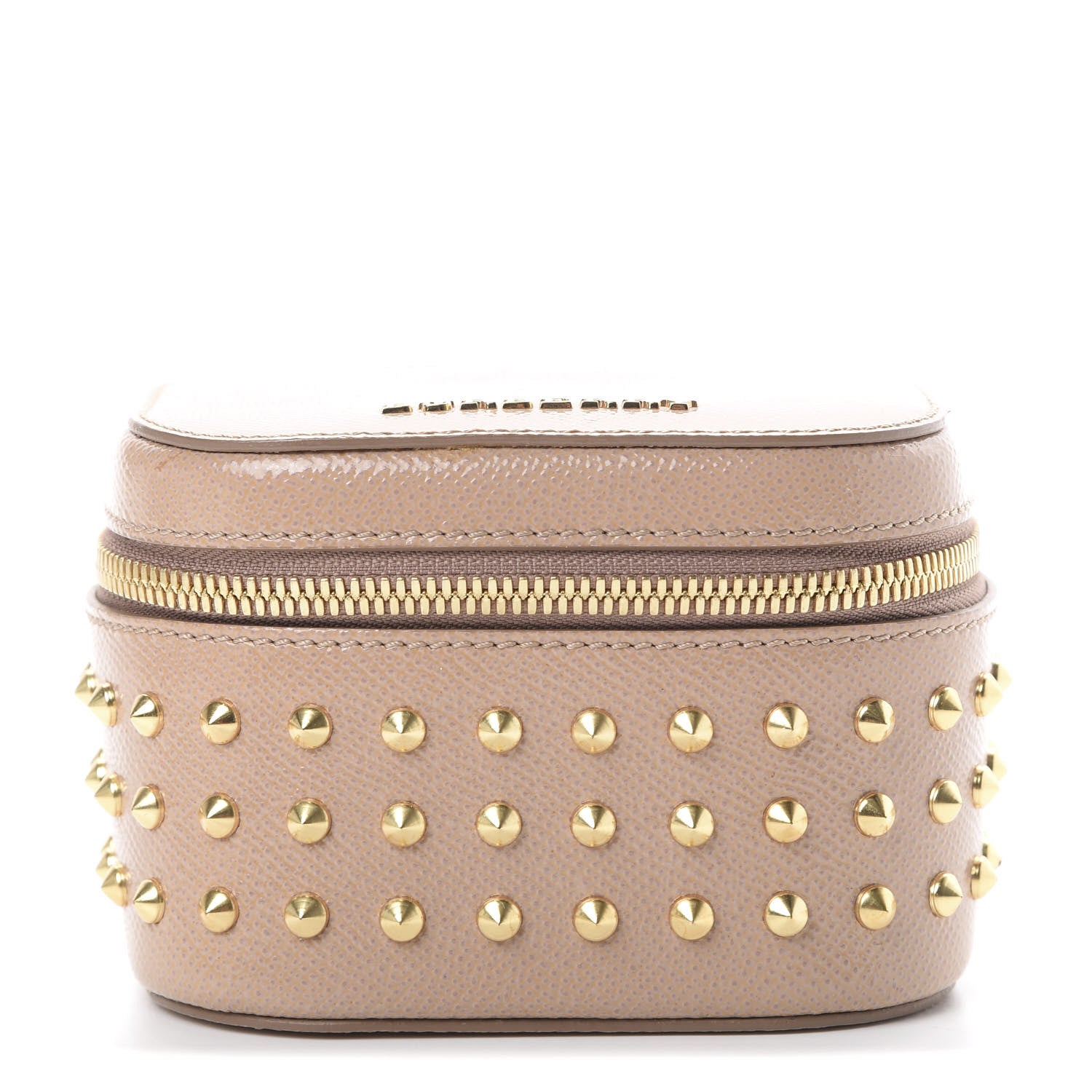 Burberry Patent London Studded Cosmetic Case Oyster Pink 1 of 7