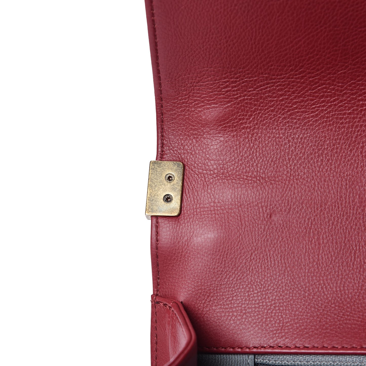 Calfskin Stitched New Medium Boy Flap Red