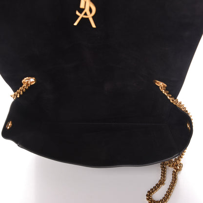 Saint Laurent Smooth Calfskin Suede Medium Reversible Monogram Kate Satchel Black 14 of 15