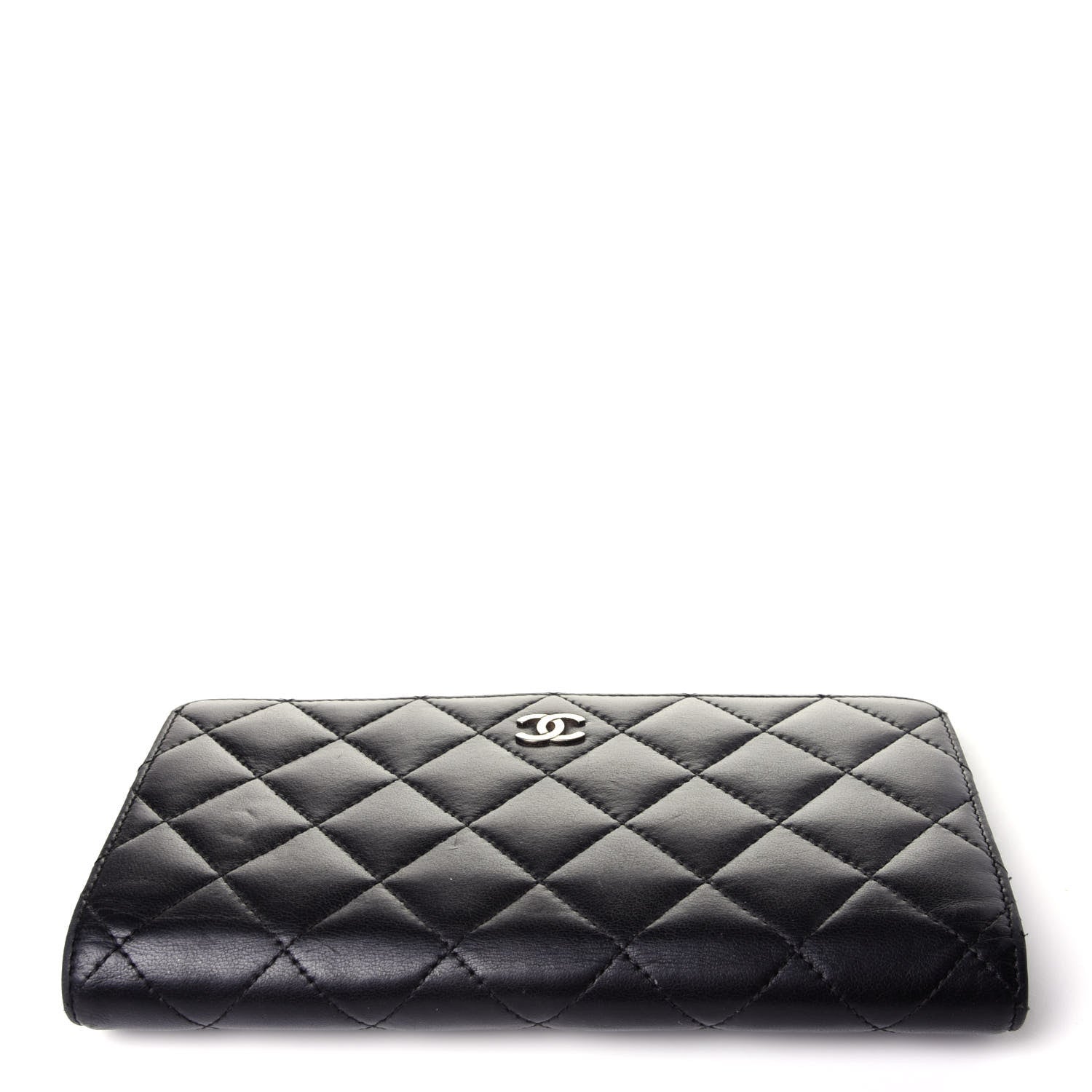 Chanel Lambskin Quilted Yen Wallet Black 10 of 15