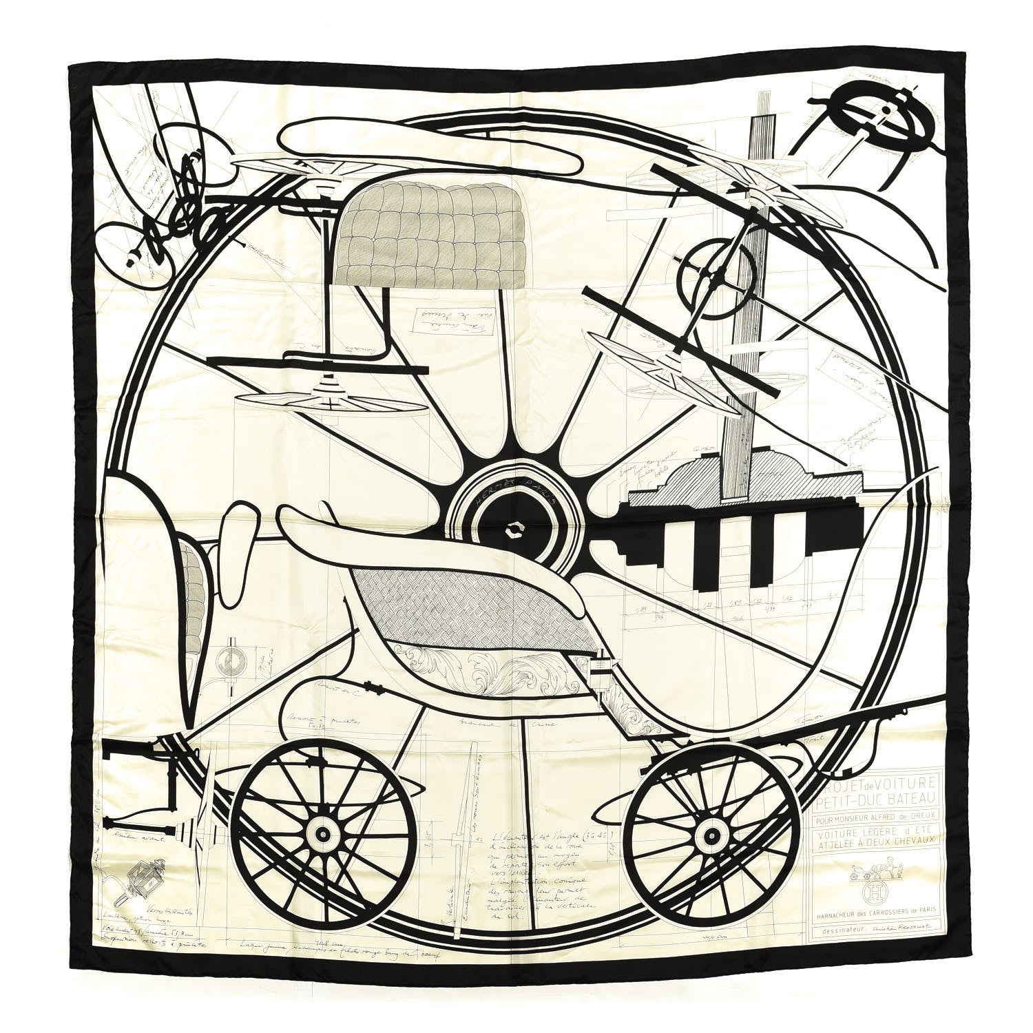 Hermes Silk Carre Geant Summer Petit Duc Scarf 140 1 of 3