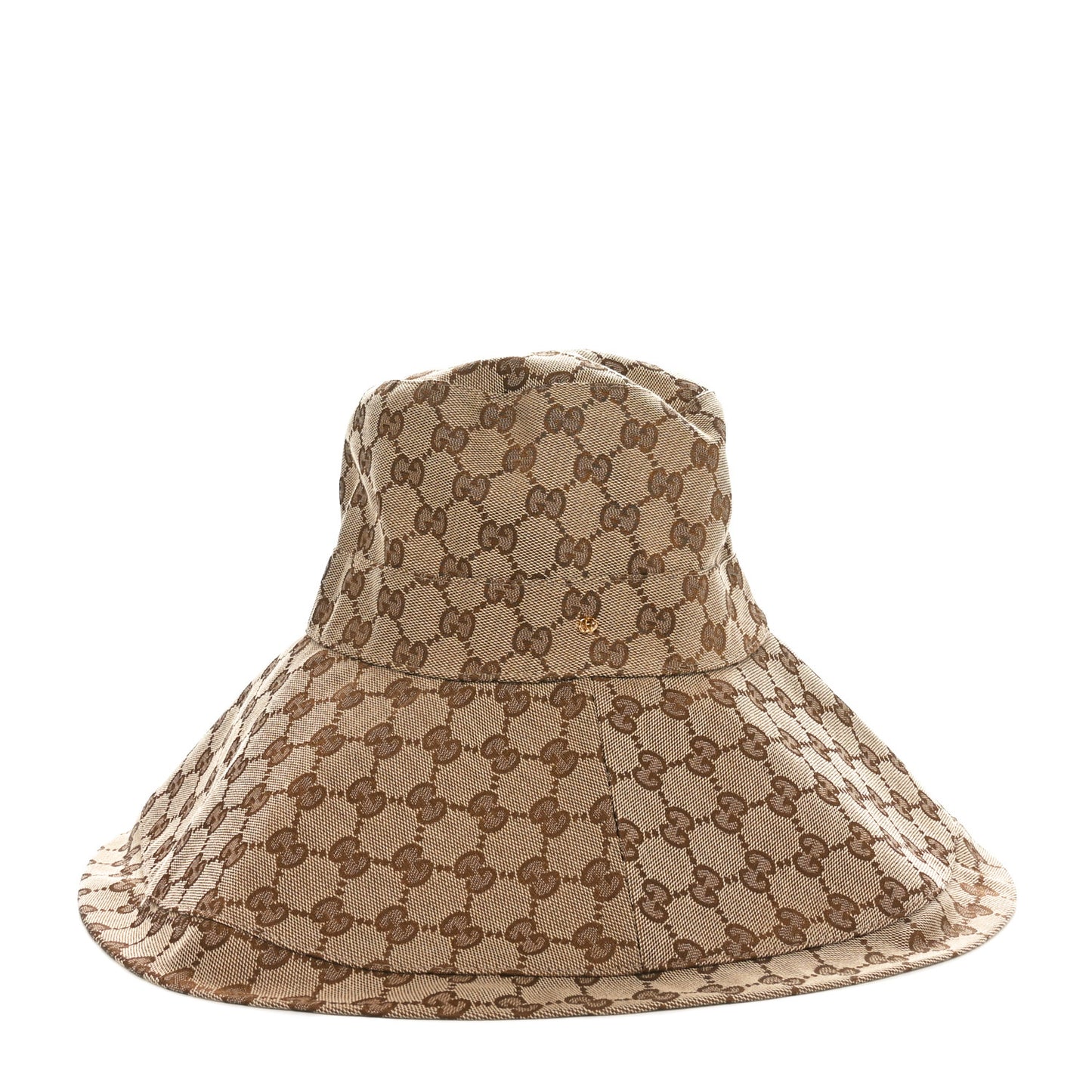 Monogram Wide Brim Hat M Beige