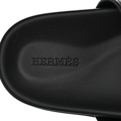 Hermes Calfskin Womens Chypre Sandals 37 Black 7 of 8
