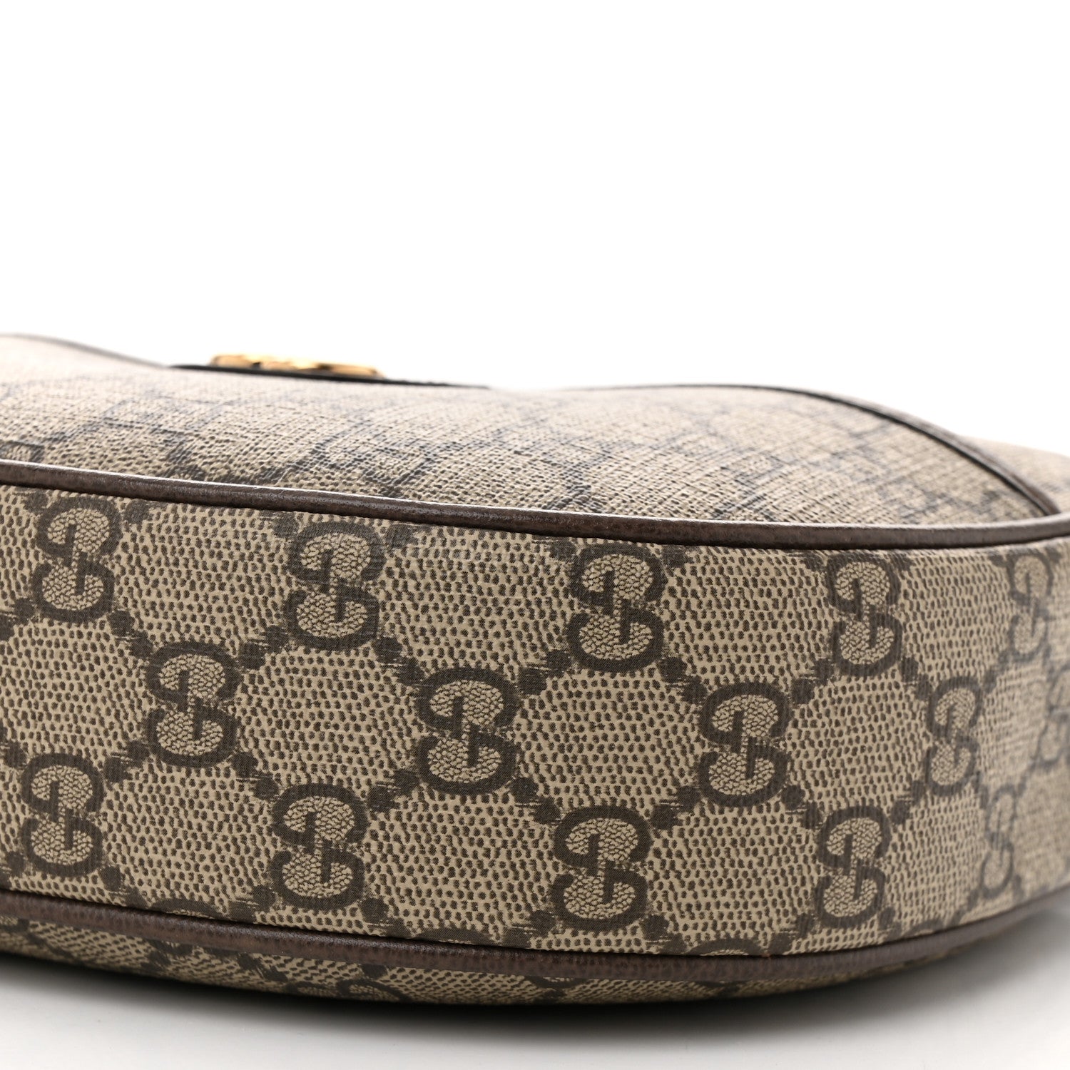 Gucci GG Supreme Monogram Textured Dollar Calfskin Small Ophidia Shoulder Bag Beige Ebony New Acero 10 of 11