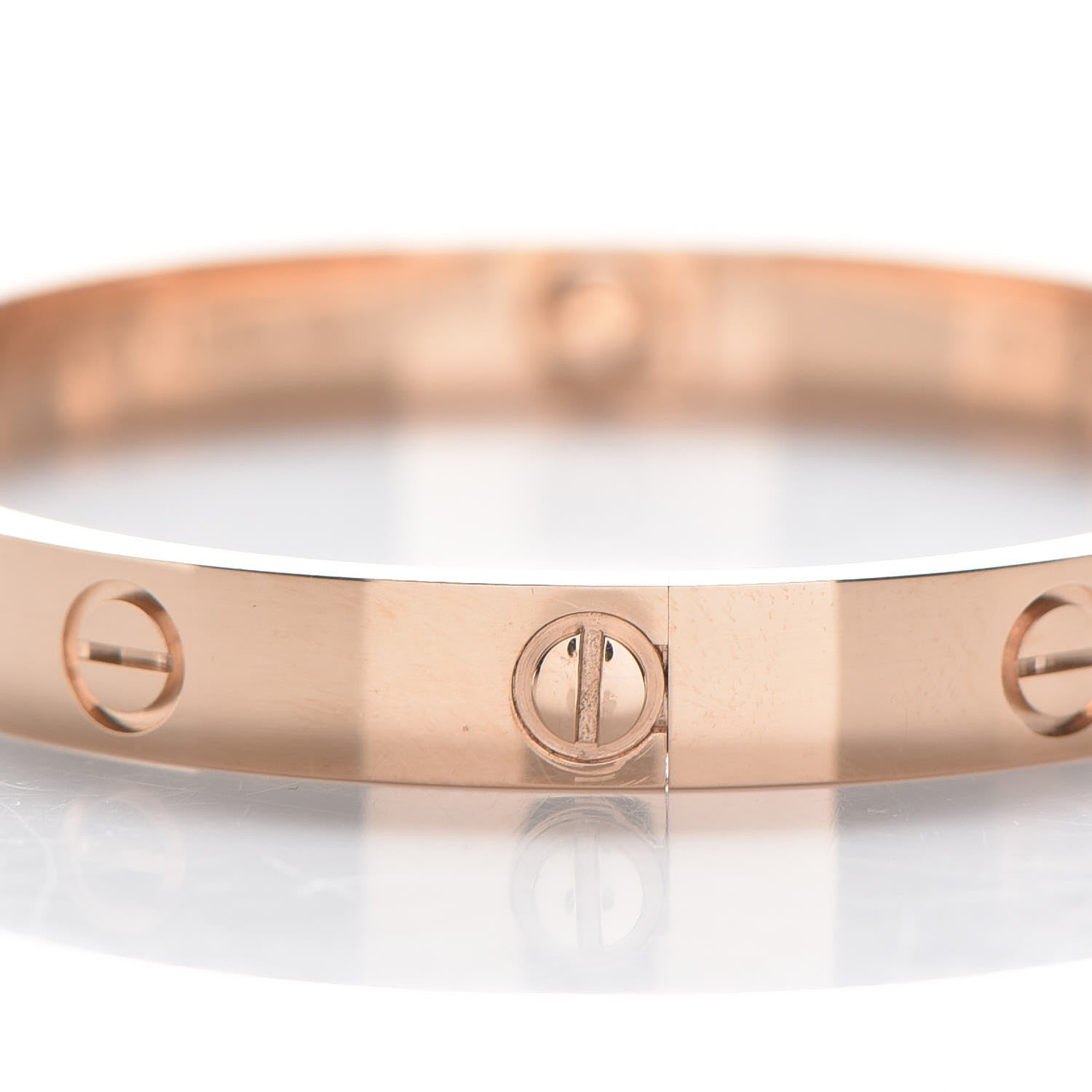 Cartier 18K Pink Gold 4 Diamond LOVE Bracelet 17 10 of 11