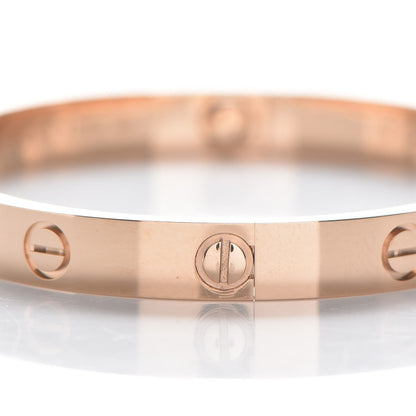 Cartier 18K Pink Gold 4 Diamond LOVE Bracelet 17 10 of 11