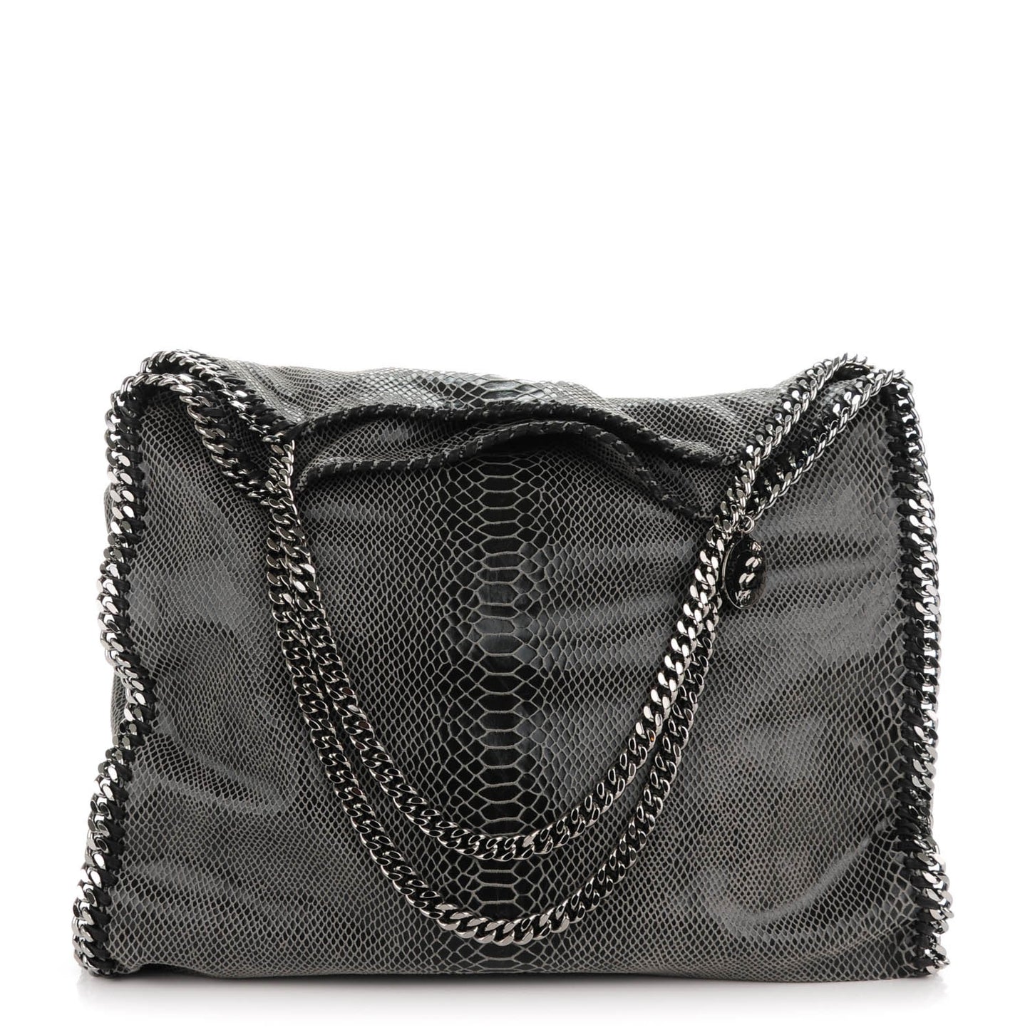 Eco Python Embossed Big Falabella Tote Grey