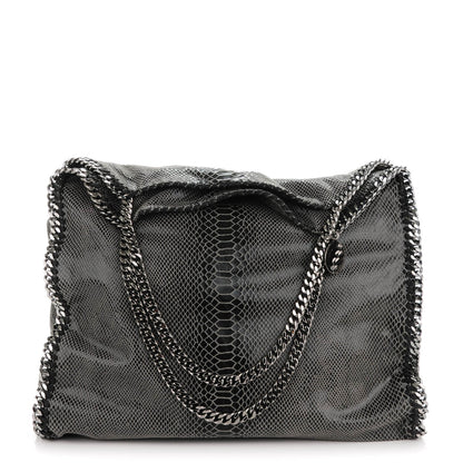 Stella McCartney Eco Python Embossed Big Falabella Tote Grey 1 of 6