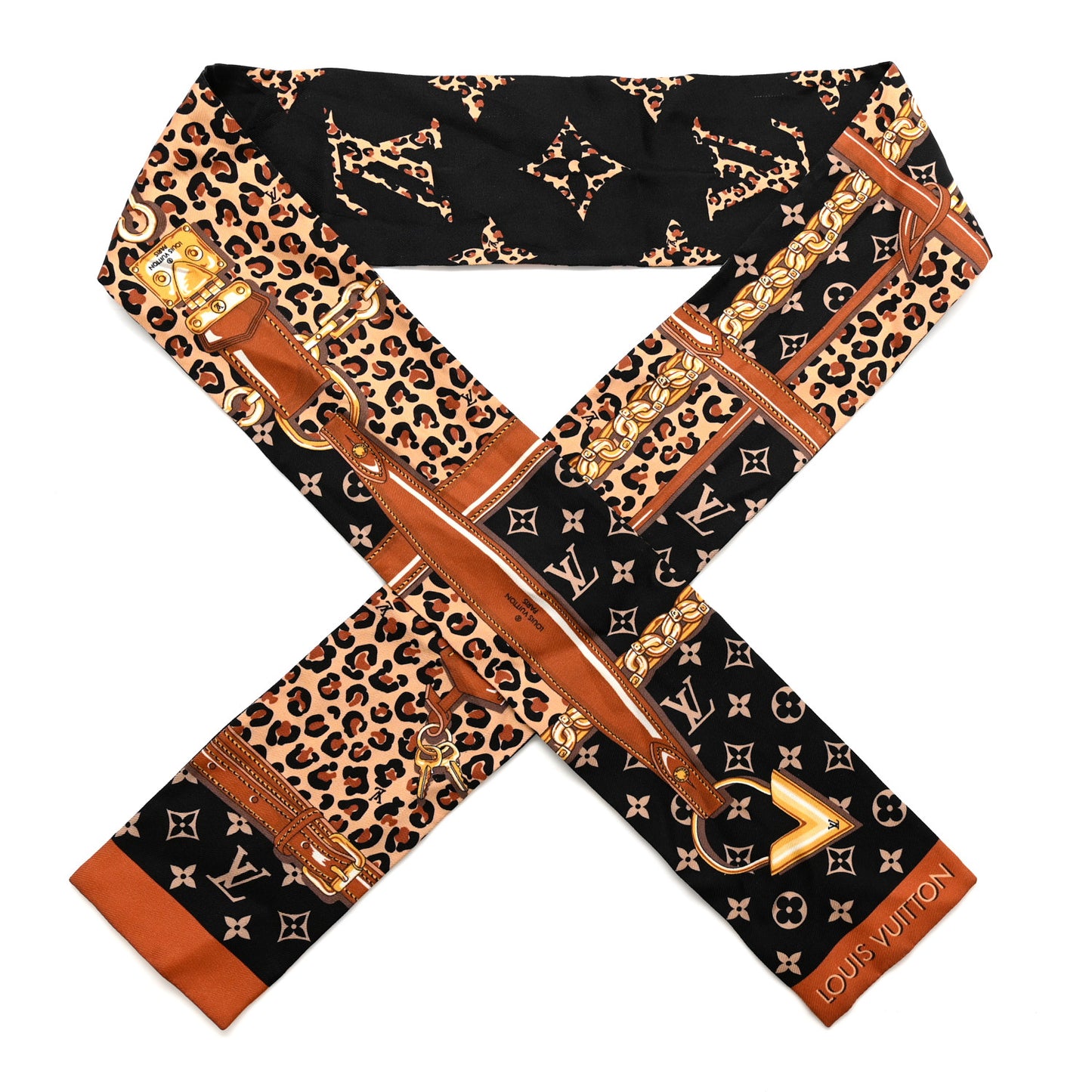 Silk Monogram Confidential Bandeau Brown
