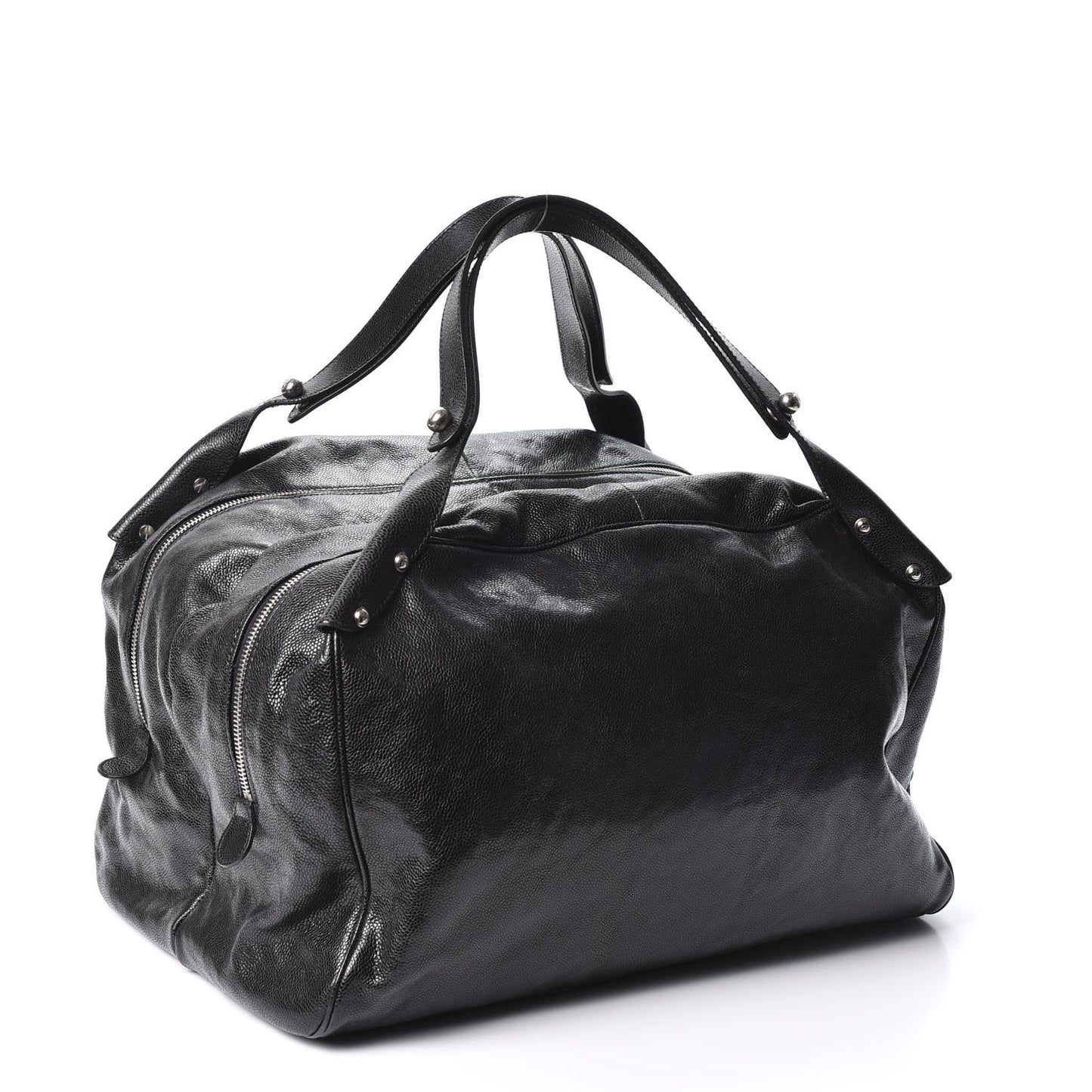 Glazed Caviar Pocket In The City Tote Black