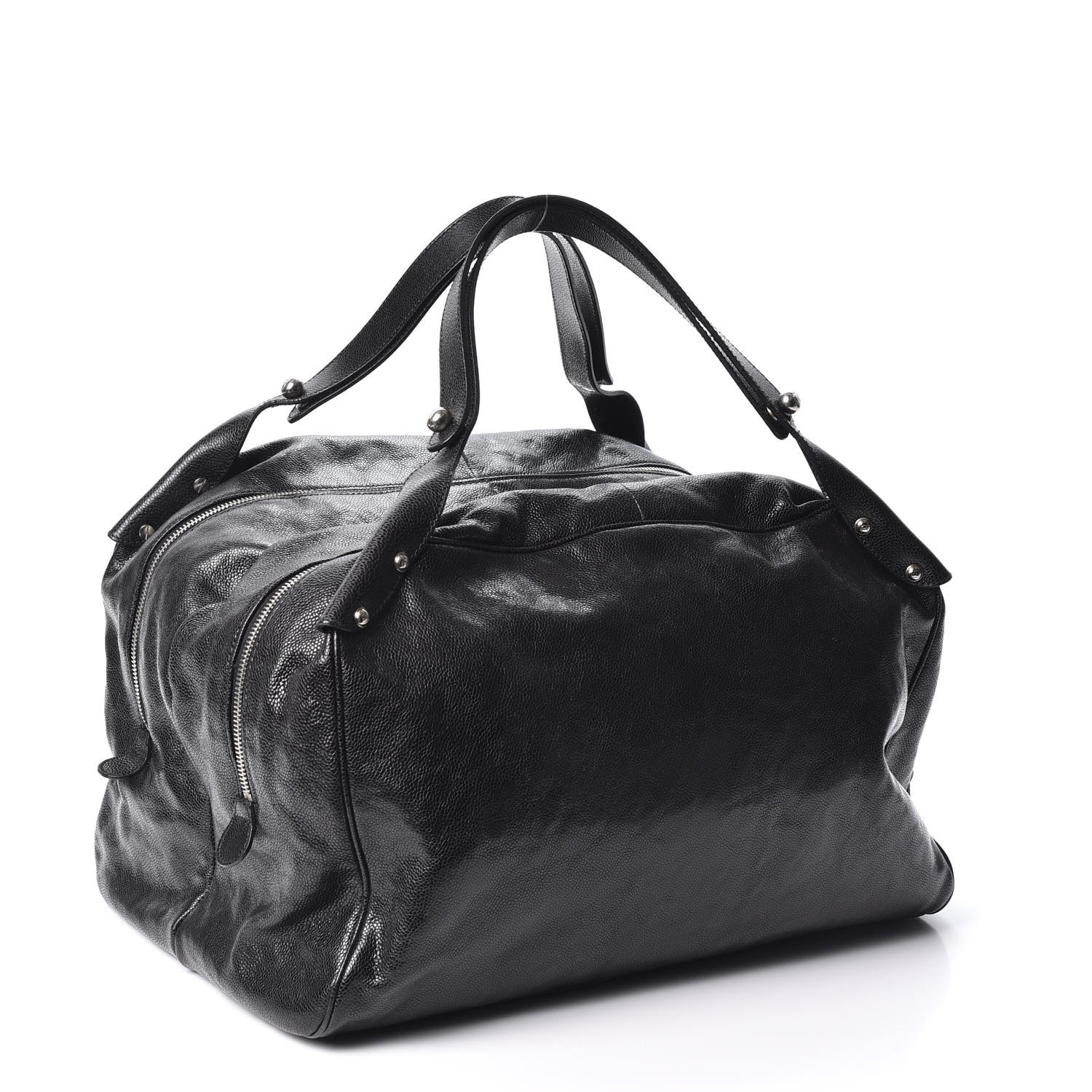 Chanel Glazed Caviar Pocket In The City Tote Black 2 of 10