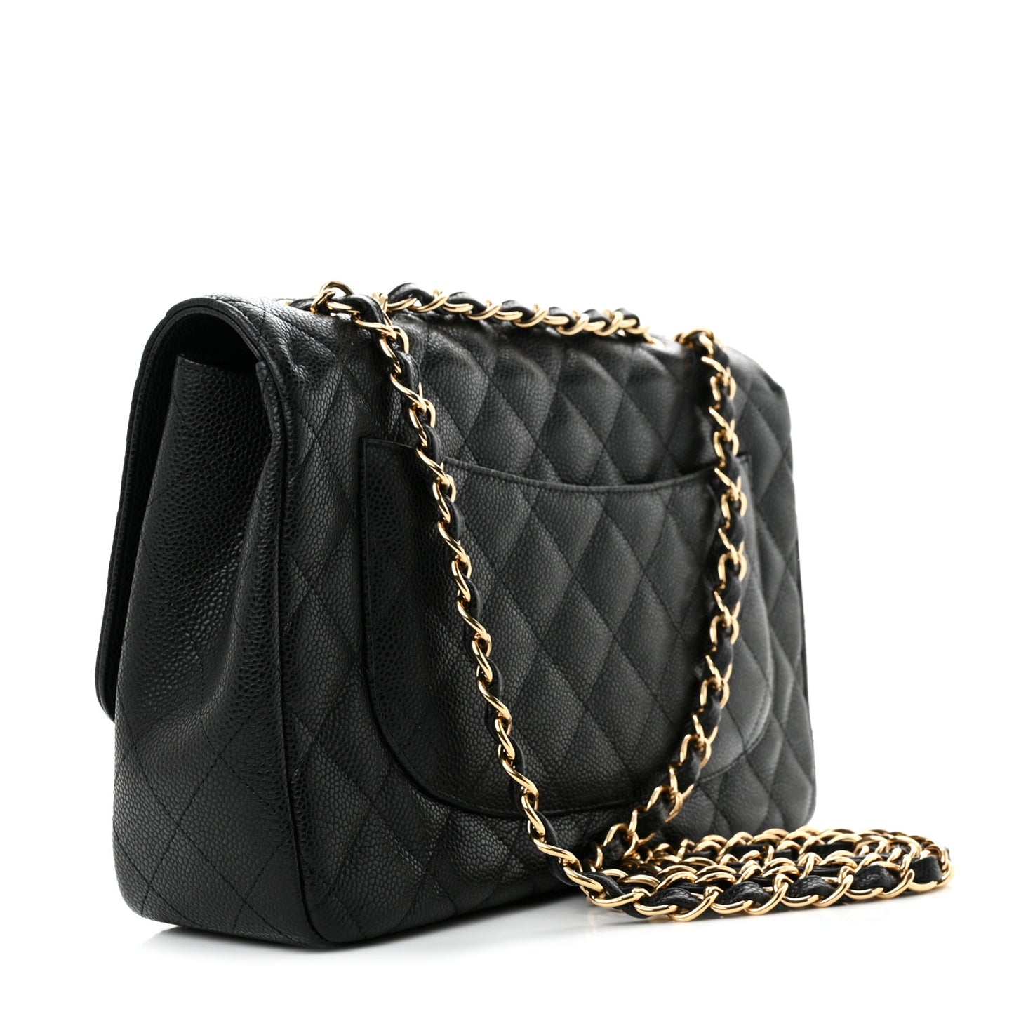Caviar Quilted Jumbo Single Flap Black