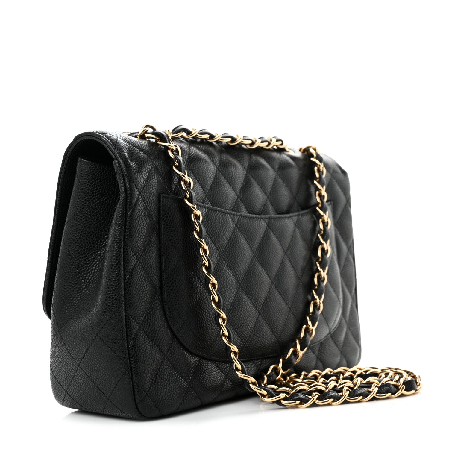 Chanel Caviar Quilted Jumbo Single Flap Black 3 of 13