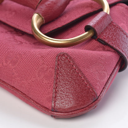 Gucci Monogram Horsebit Clutch Pink 9 of 10