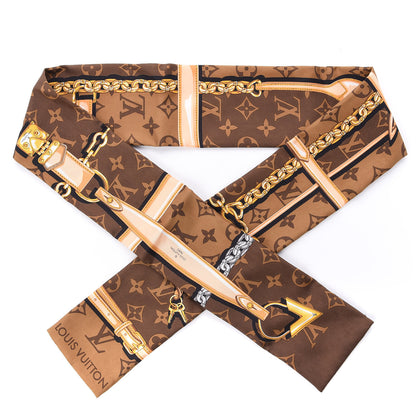 Louis Vuitton Silk Monogram Confidential Bandeau Brown 1 of 4