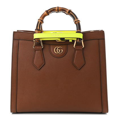 Gucci Wonka Grain Calfskin Small Diana Tote Bag Cuir Yellow Fluo 1 of 8