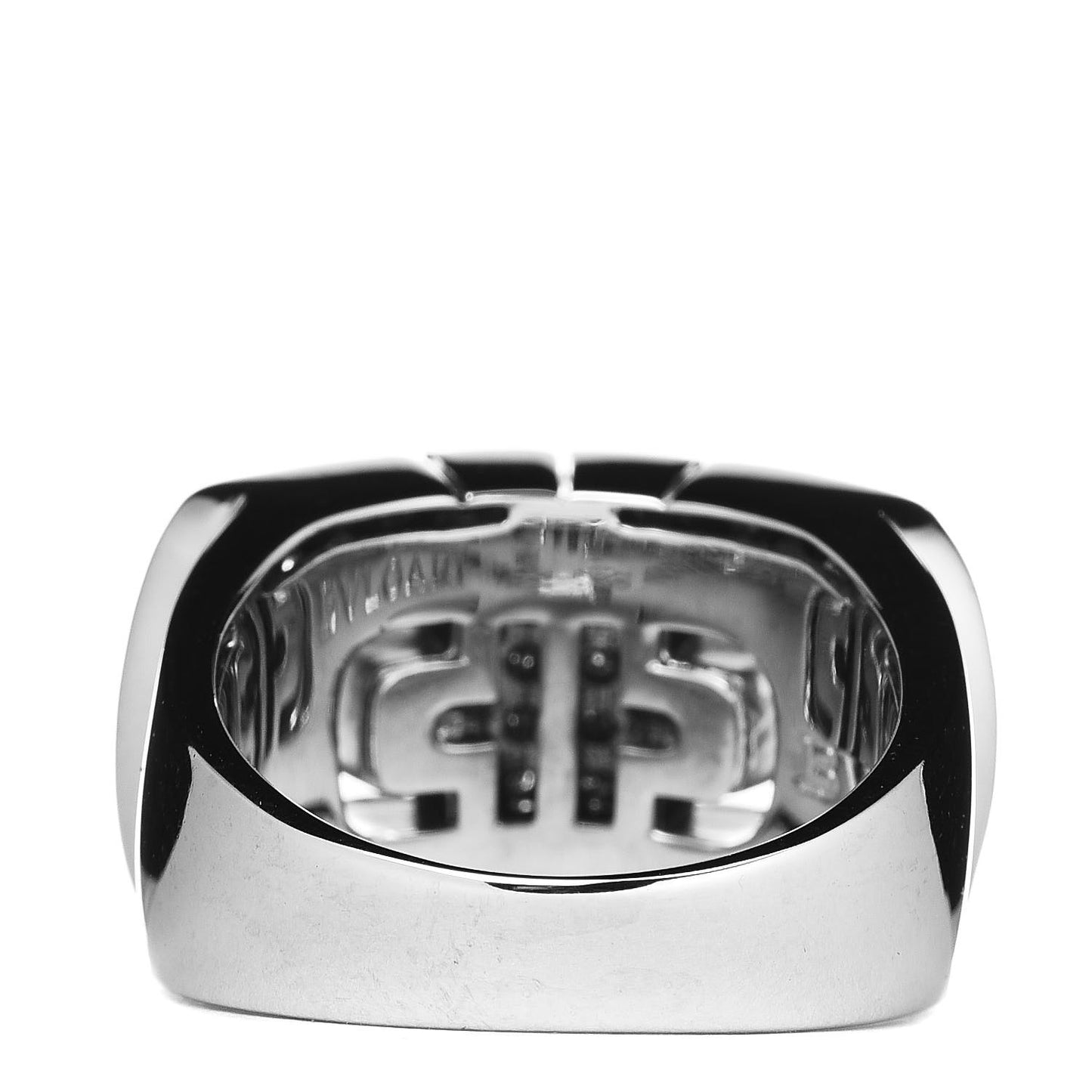 18K White Gold Diamond Parentesi Revolution Ring 53 6.25