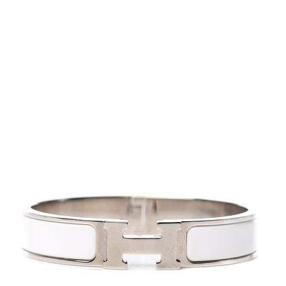 Hermes Enamel Narrow Clic Clac H Bracelet PM White 1 of 5