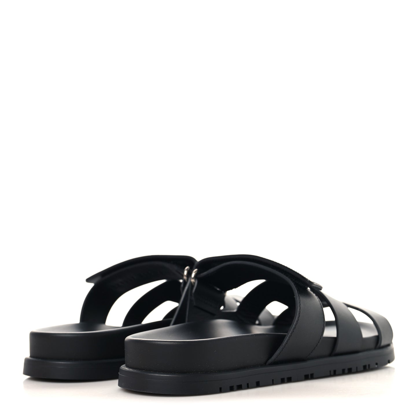 Calfskin Womens Chypre Sandals 36.5 Black