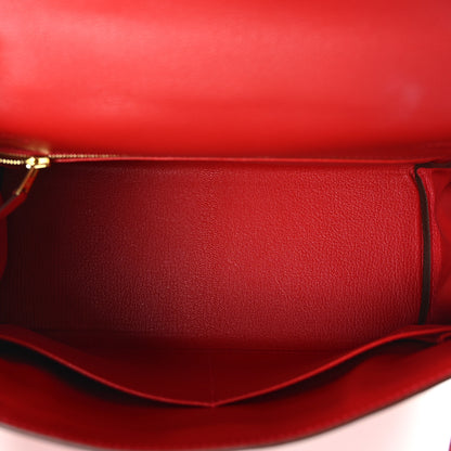 Hermes Evercolor Kelly Retourne 28 Rouge Casaque 6 of 15