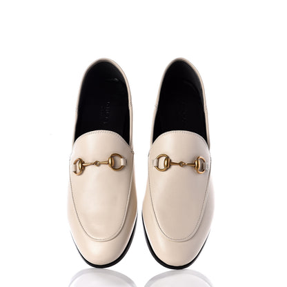 Gucci Lambskin Womens Brixton Horsebit Loafers 37 Mystic White 5 of 11