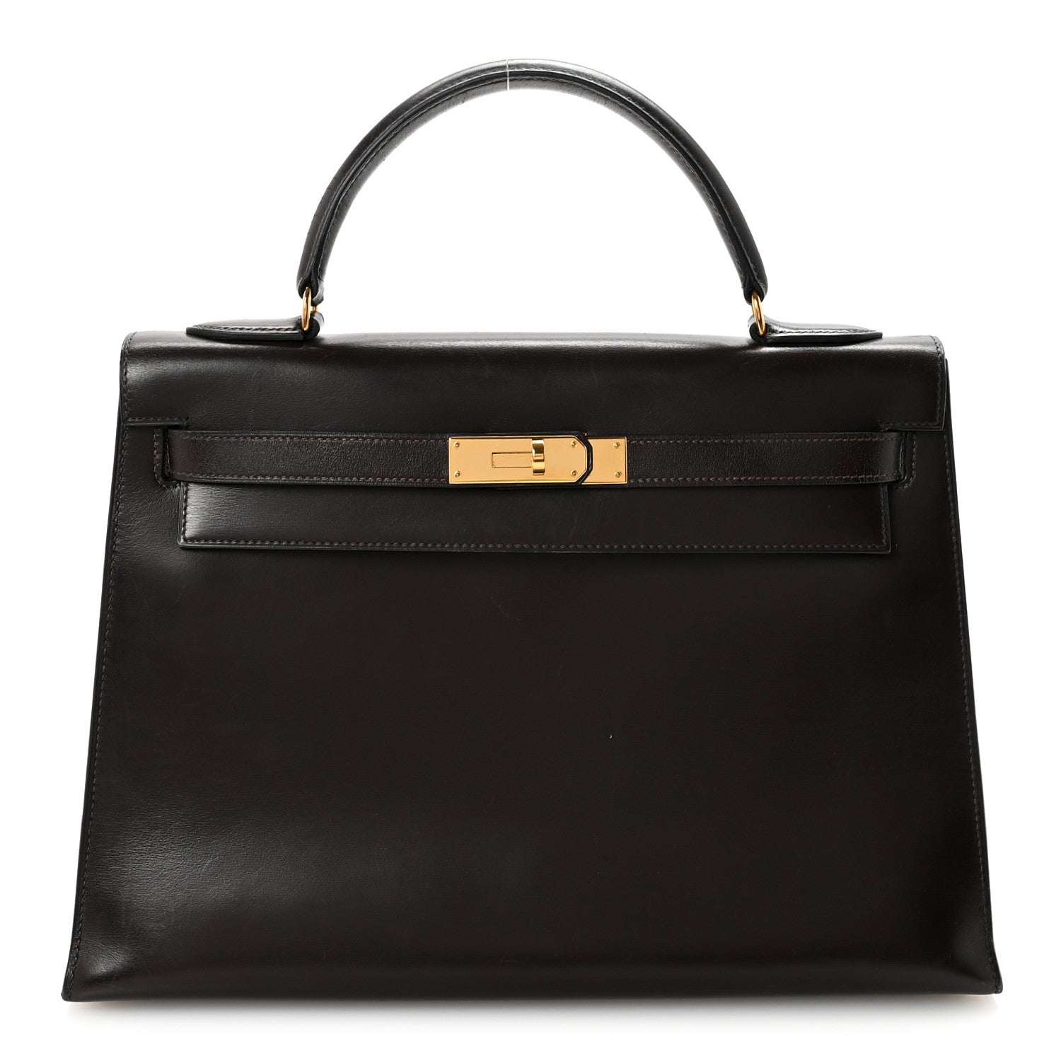 Hermes Box Kelly Sellier 32 Chocolate 1 of 10