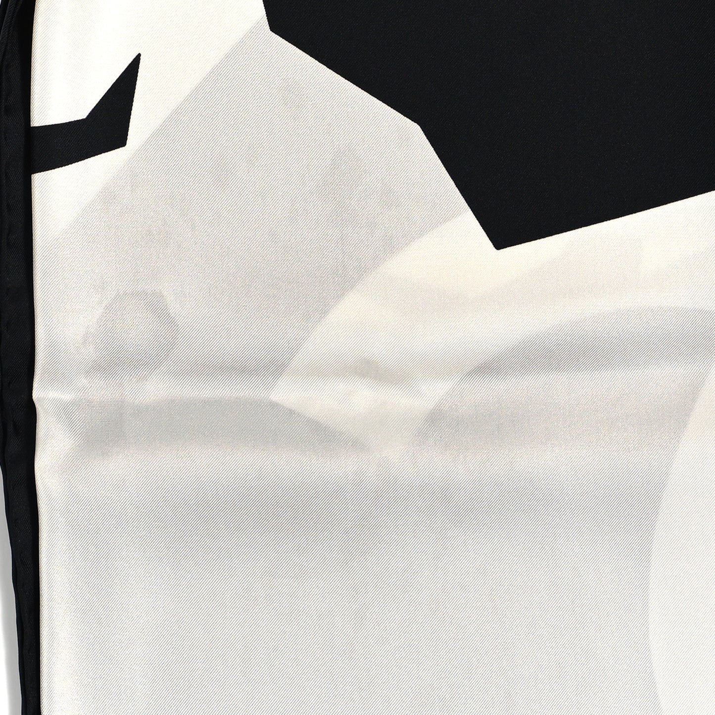 Silk Coco CC Square Scarf Black Ivory