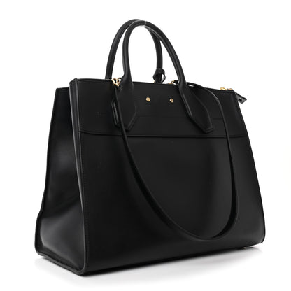 Louis Vuitton Calfskin City Steamer MM Black 3 of 9