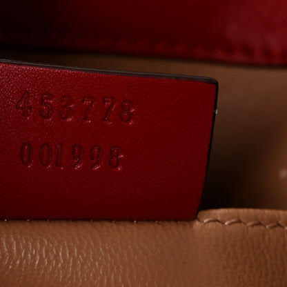 Gucci Calfskin Pearl Queen Margaret Studded Mini Broadway Bag Red 8 of 12