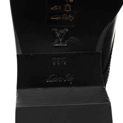 Louis Vuitton Calfskin Monogram Metropolis Flat Ranger Boots 38.5 Black 8 of 9