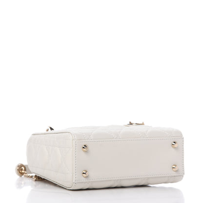 Christian Dior Lambskin Cannage Mini Lady Dior White 4 of 10