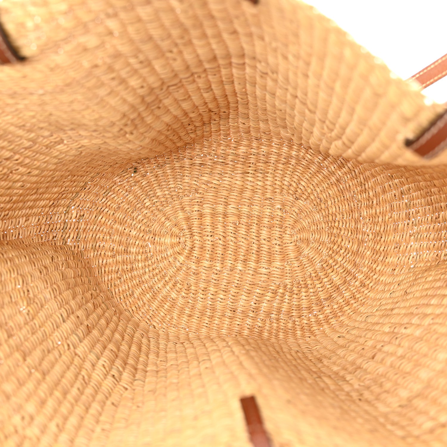 Loewe Calfskin Raffia Paulas Ibiza Small Basket Tote Bag Natural Tan 5 of 10