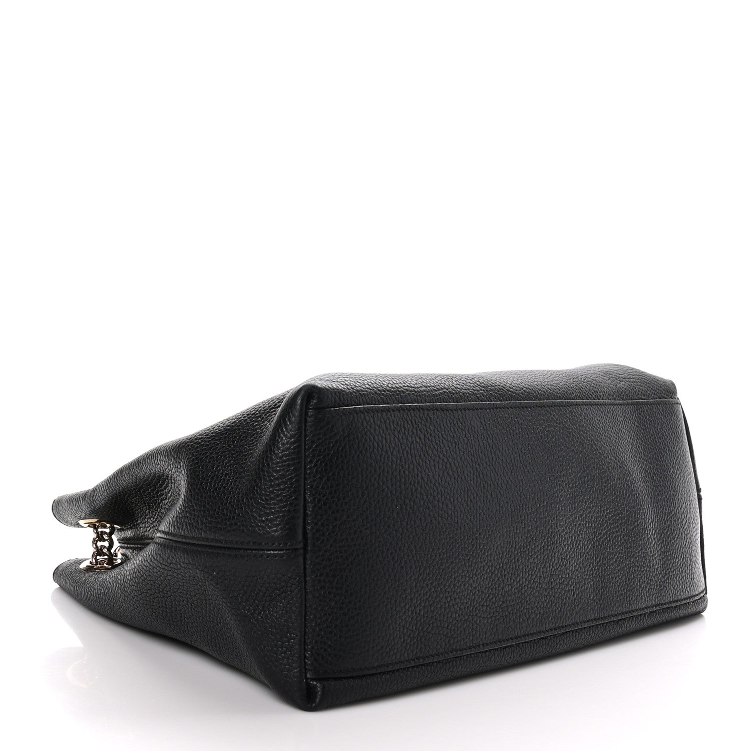 Gucci Pebbled Calfskin Medium Soho Chain Shoulder Bag Black 4 of 11