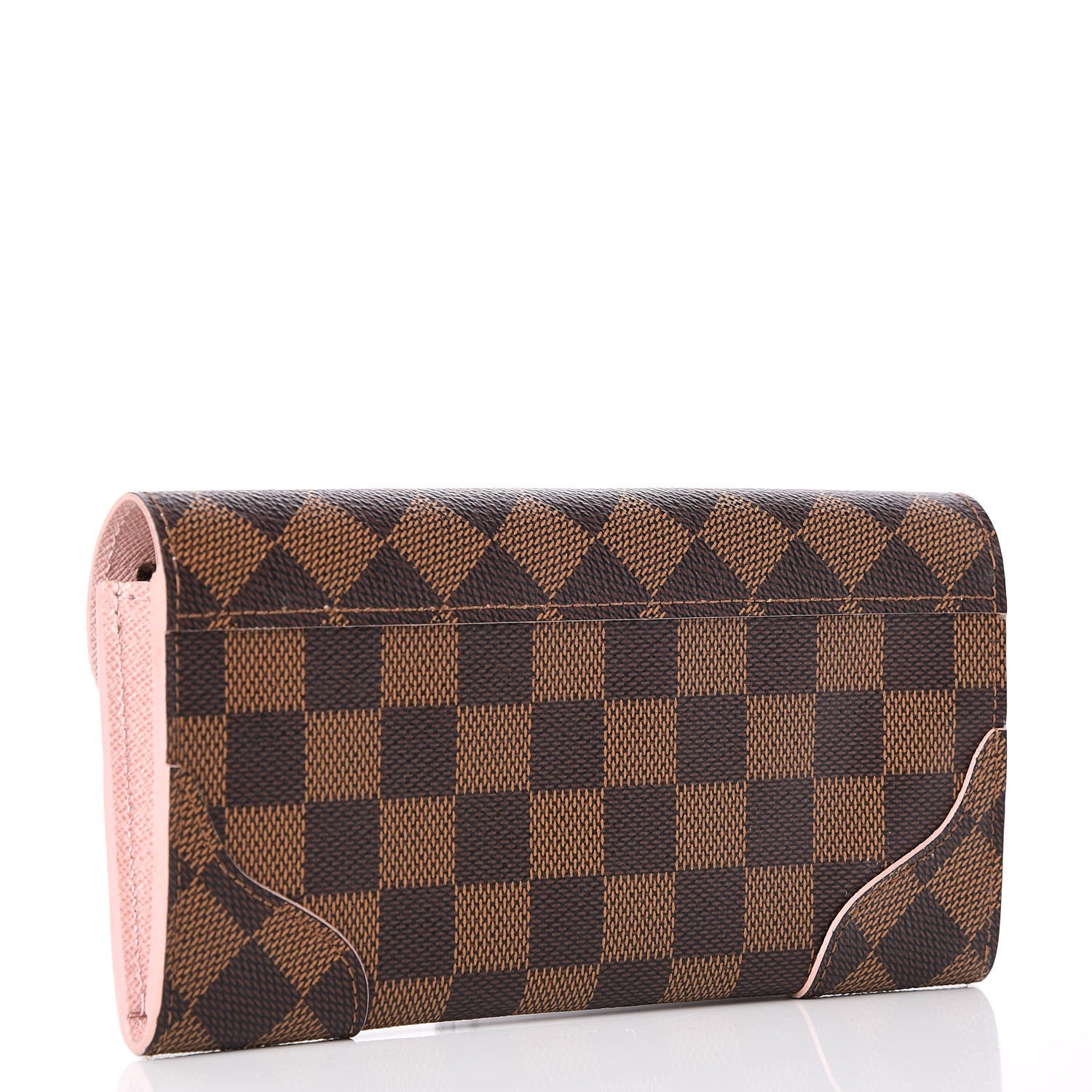 Louis Vuitton Damier Ebene Caissa Wallet Rose Ballerine 3 of 8