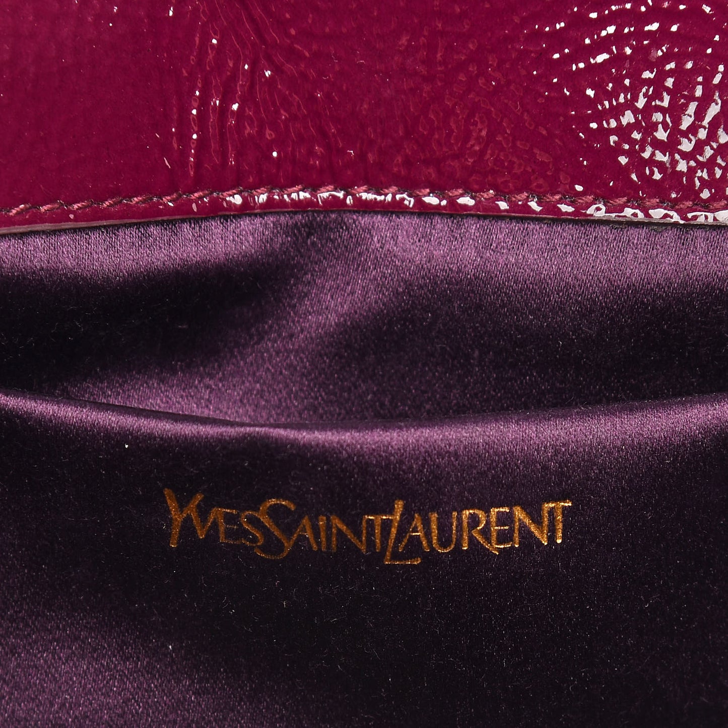 Textured Patent Small Belle De Jour Clutch Purple