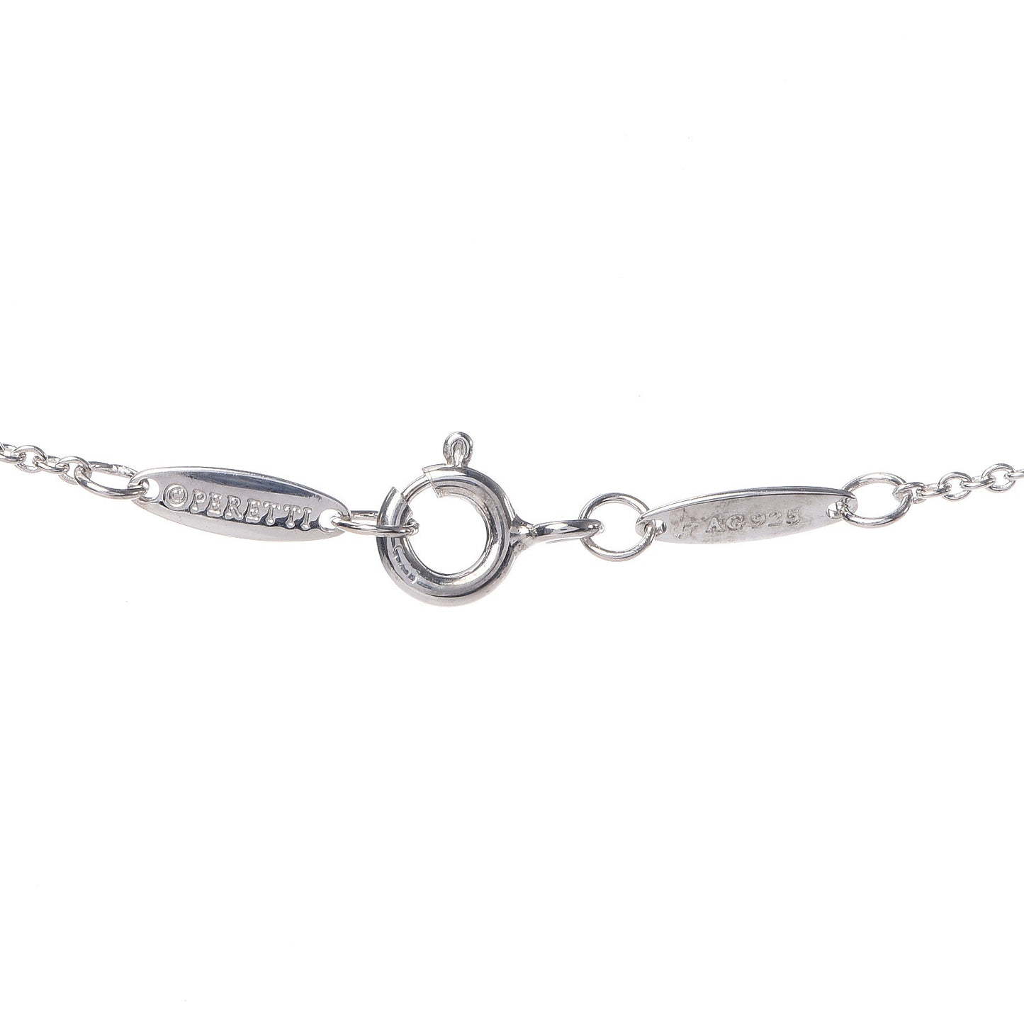 Sterling Silver Aquamarine Elsa Peretti Color By The Yard Pendant Necklace