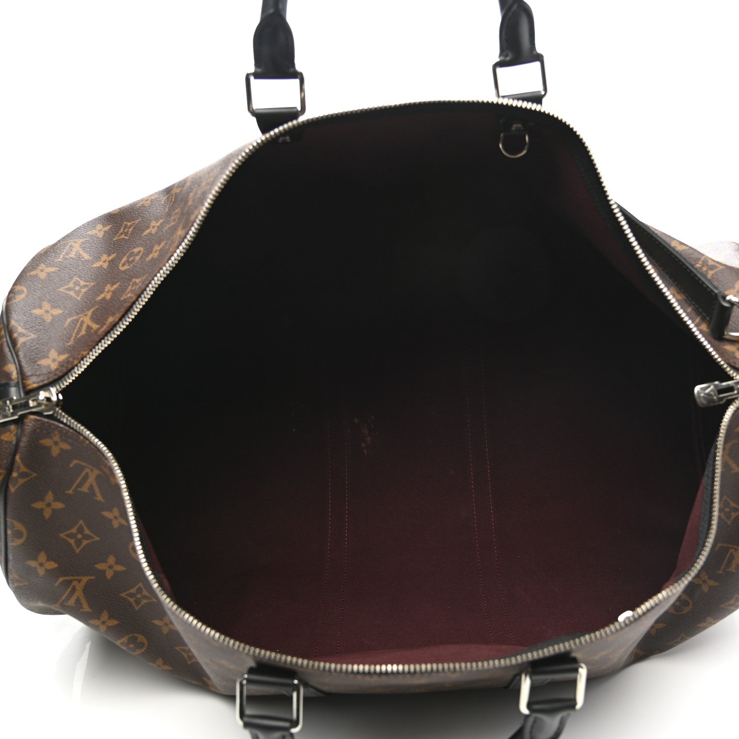Louis Vuitton Monogram Macassar Keepall Bandouliere 55 5 of 16