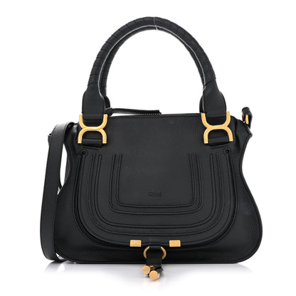 Chloe Calfskin Small Marcie Satchel Black 1 of 13