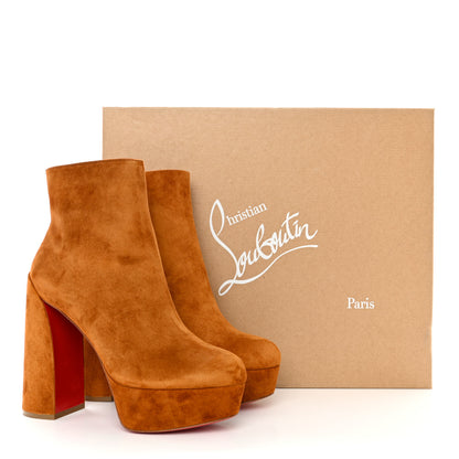 Christian Louboutin Veau Velours Movidastic 130 Platform Boots 38 Foxy 8 of 8