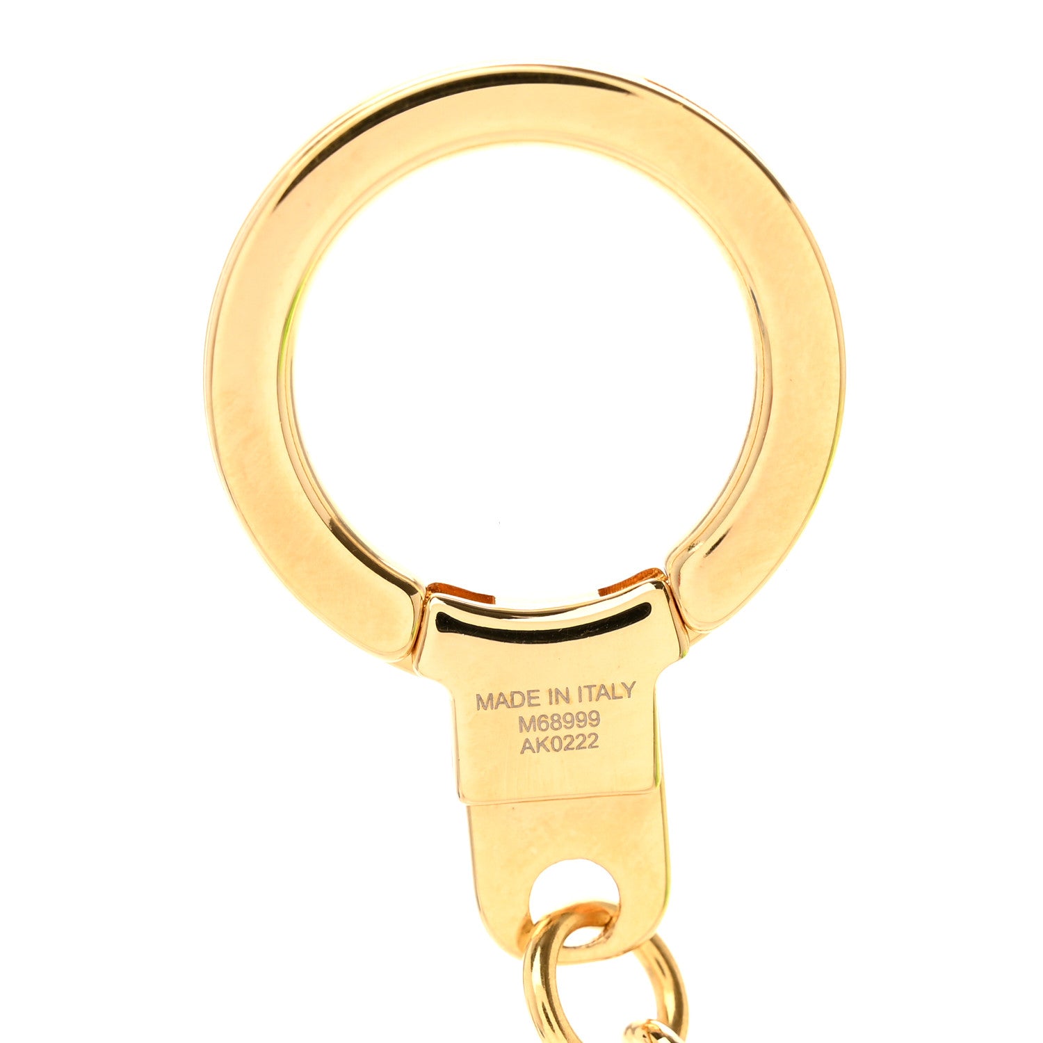 Louis Vuitton Brass Enamel Fleur De Monogram Bag Charm Chain Gold 3 of 3