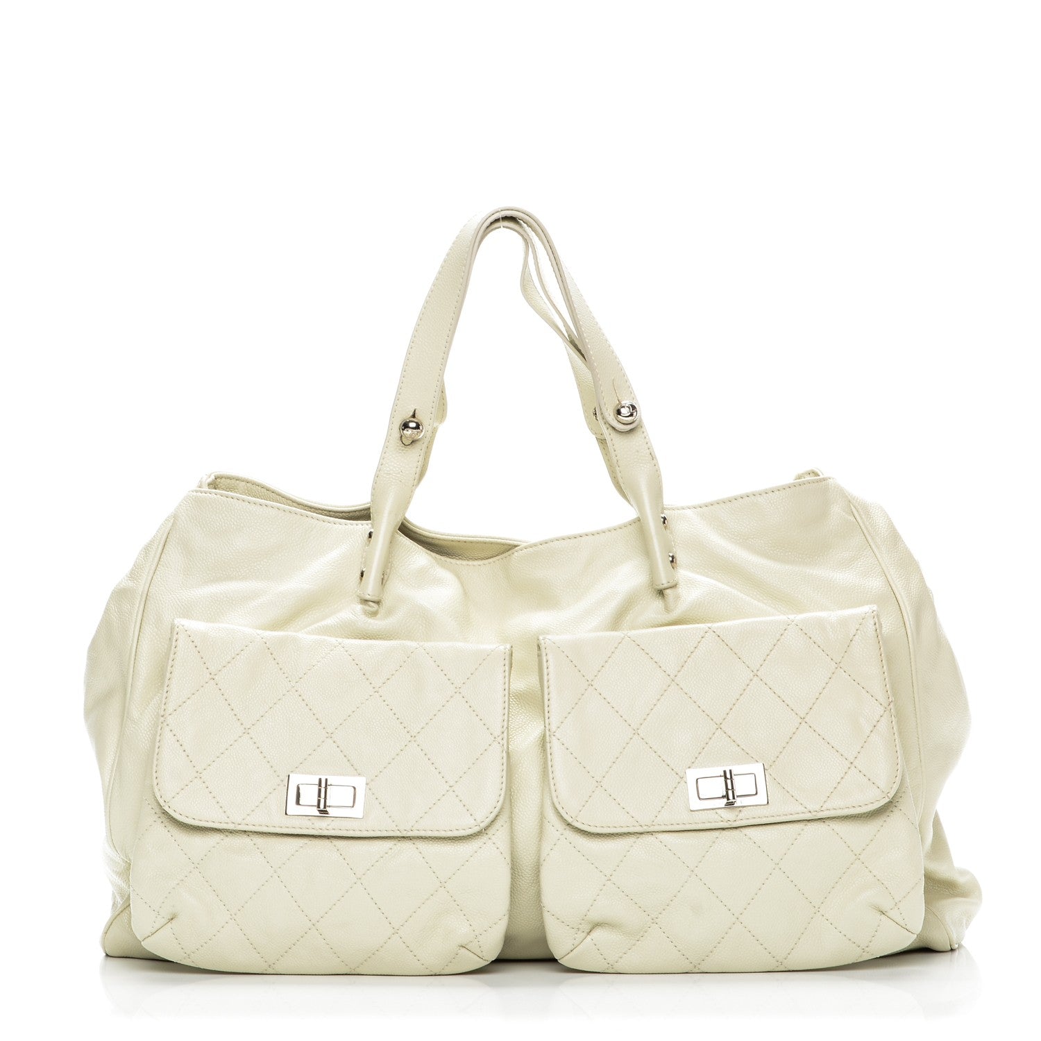 Chanel Caviar Pocket In The City Tote Ivory 1 of 9