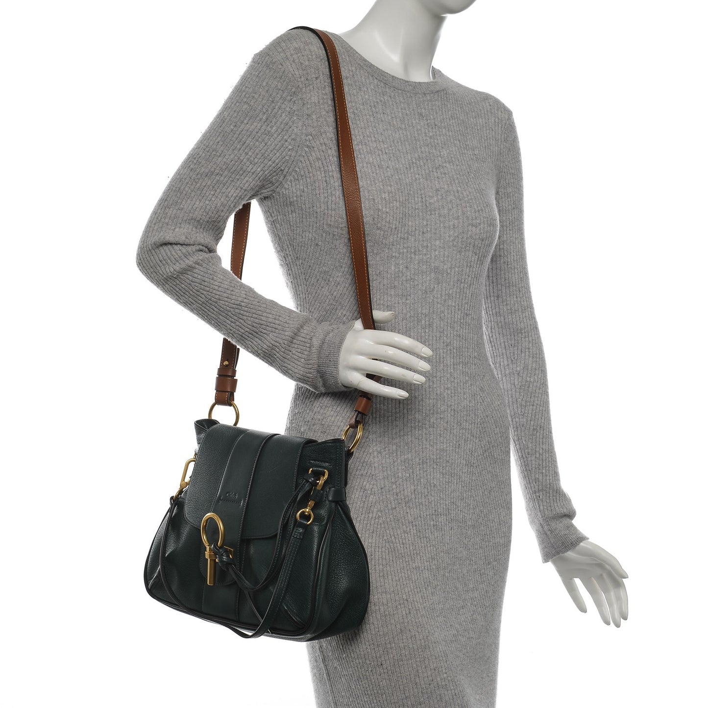 Lambskin Small Lexa Shoulder Bag Intense Green